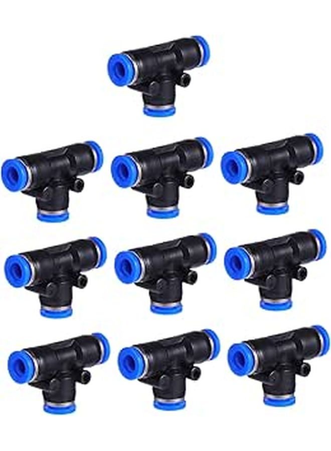 10pcs Plastic Air Hose Tee Connectors Quick Release Fittings For Compressor 3 8 Inch - Image 1