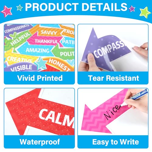 Justforjoyful Affirmation Station Bulletin Board Set Be Amazing Bulletin Board Decorations Positive Sayings Accents Themed Classroom Bulletin Boards Arrow Sign Cutouts for School Wall Decor - Image 4