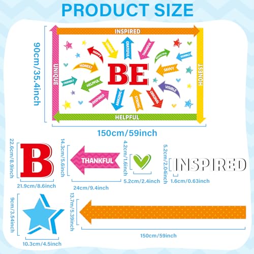 Justforjoyful Affirmation Station Bulletin Board Set Be Amazing Bulletin Board Decorations Positive Sayings Accents Themed Classroom Bulletin Boards Arrow Sign Cutouts for School Wall Decor - Image 3