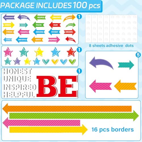 Justforjoyful Affirmation Station Bulletin Board Set Be Amazing Bulletin Board Decorations Positive Sayings Accents Themed Classroom Bulletin Boards Arrow Sign Cutouts for School Wall Decor - Image 2