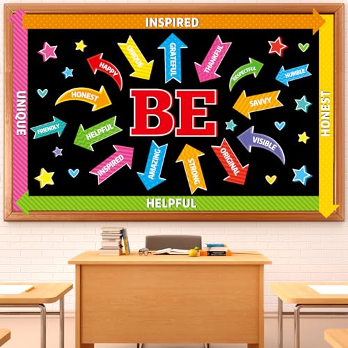 Justforjoyful Affirmation Station Bulletin Board Set Be Amazing Bulletin Board Decorations Positive Sayings Accents Themed Classroom Bulletin Boards Arrow Sign Cutouts for School Wall Decor - Image 1