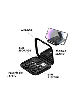 تركس ترافيل ستايل TRX 9 في 1 كابل شحن USB متعدد الوظائف ومجموعة بطاقات Sim  - Image 1