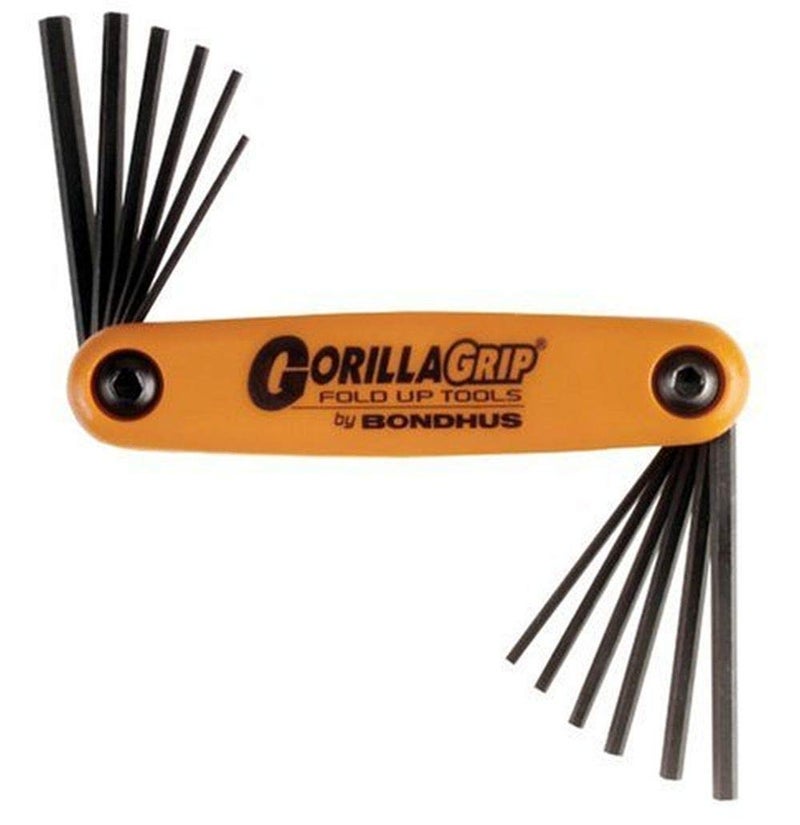 Bondhus 12550 Gorillagrip Set Of 12 Hex Fold-Up Keys Sizes 5/64-5/32-Inch & 1.5-5Mm - Image 1