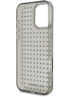 Karl Lagerfeld CG MOBILE Compatible with iPhone 16 Pro Max Karl Lagerfeld IML Transparent Hard Case with Allover Studs, Accurate Cutouts, Damage and Scratch Protection, Easy Snap-on - Black  - Image 5
