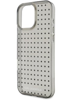Karl Lagerfeld CG MOBILE Compatible with iPhone 16 Pro Max Karl Lagerfeld IML Transparent Hard Case with Allover Studs, Accurate Cutouts, Damage and Scratch Protection, Easy Snap-on - Black  - Image 4
