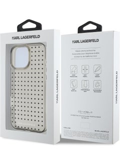 Karl Lagerfeld CG MOBILE Compatible with iPhone 16 Pro Max Karl Lagerfeld IML Transparent Hard Case with Allover Studs, Accurate Cutouts, Damage and Scratch Protection, Easy Snap-on - Black  - Image 2