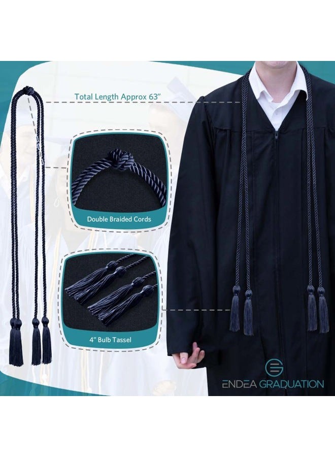 Endea Graduation Double Honor Cord (Navy Blue) - Image 3
