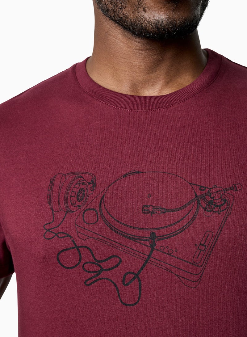 French Connection Ss Turn Table Print T-Shirt - Image 4