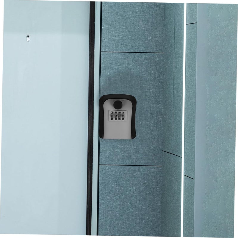 Gadpiparty Wall Mount Key Lock Box Code Waterproof Plastic Key Holder Safe for Outdoor Use Resettable Combination Lock Box - Image 4