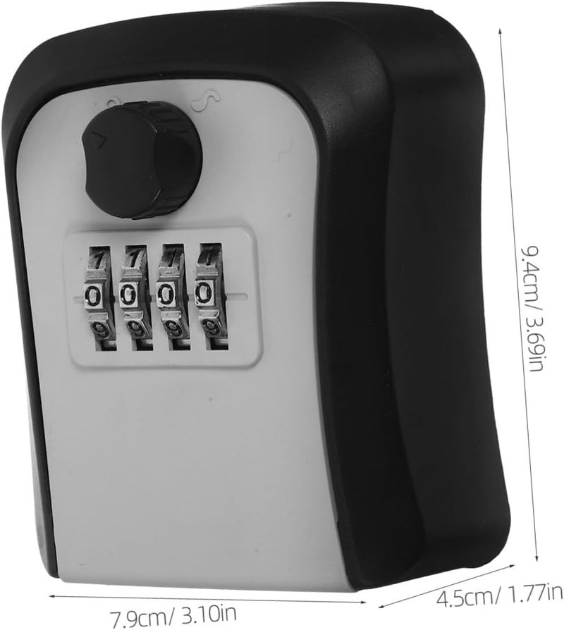 Gadpiparty Wall Mount Key Lock Box Code Waterproof Plastic Key Holder Safe for Outdoor Use Resettable Combination Lock Box - Image 2