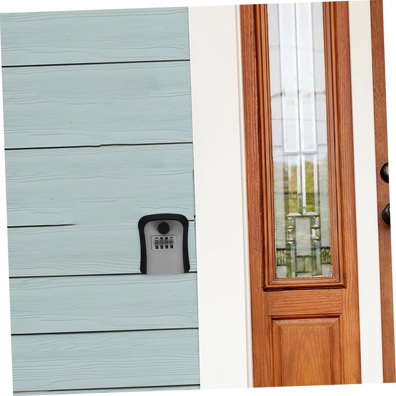 Gadpiparty Wall Mount Key Lock Box Code Waterproof Plastic Key Holder Safe for Outdoor Use Resettable Combination Lock Box - Image 3