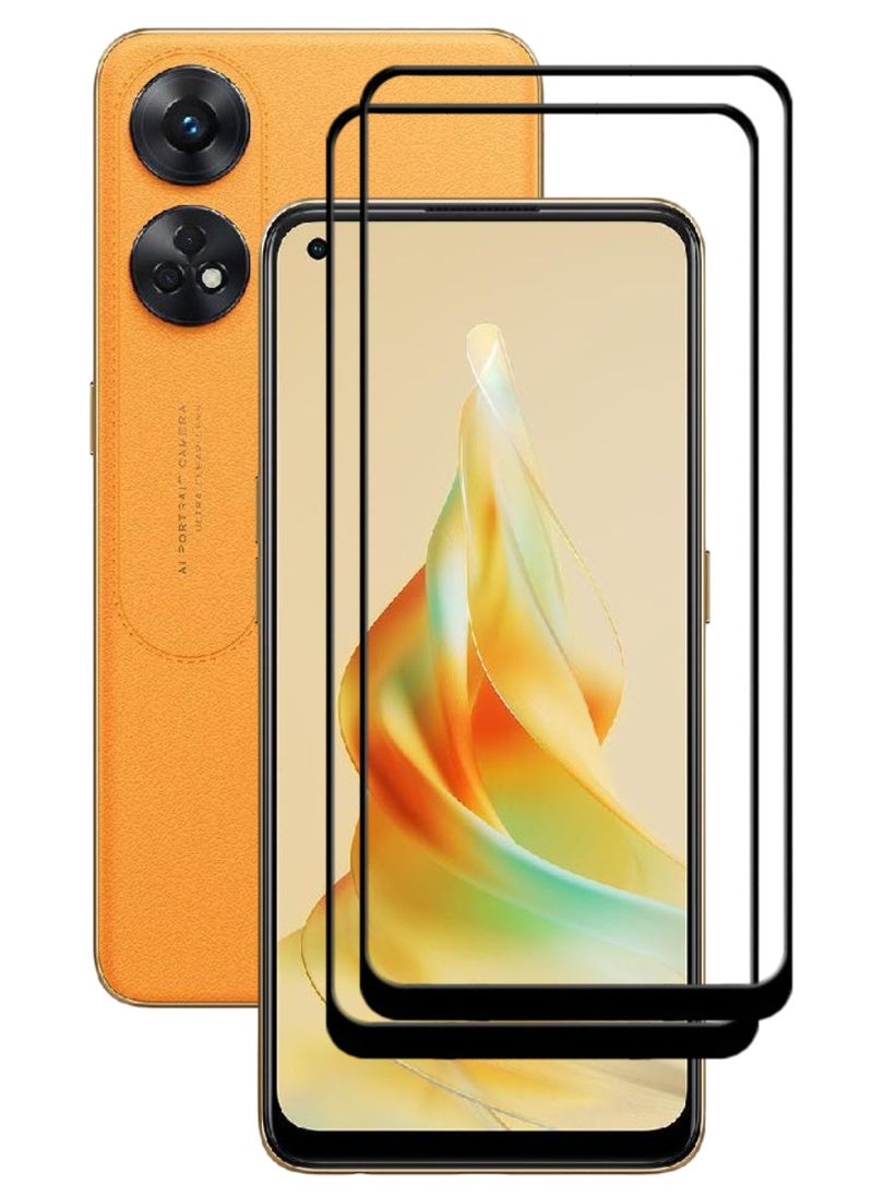 ACLIX 2 Pieces Antistatic ESD Dustproof Premium Quality High Definition Tempered Glass Screen Protector Designed For Oppo Reno8 T - Image 1
