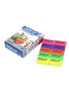 DOMS 20-Piece Dust Free Erasers Assorted Colours  - Image 1