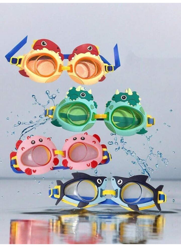 QSHOP QSHOP® Kids Swim Goggles with UV Protection, Anti-Fog, No Leak, Adjustable Strap, Flexible Nose Bridge Design - Kids Swim Goggles  - Image 4