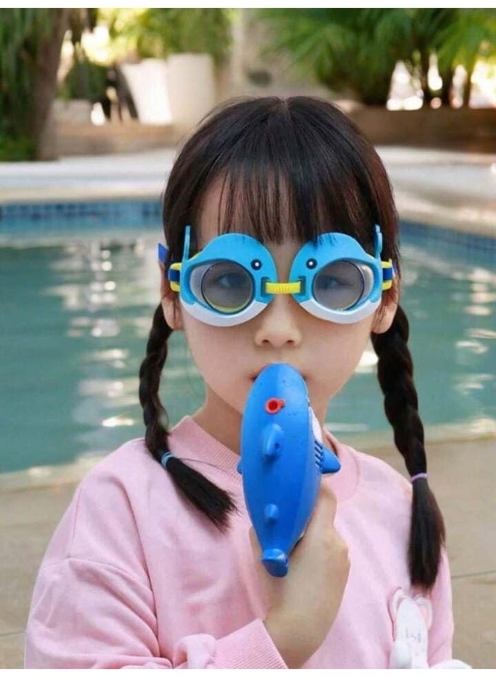 QSHOP QSHOP® Kids Swim Goggles with UV Protection, Anti-Fog, No Leak, Adjustable Strap, Flexible Nose Bridge Design - Kids Swim Goggles  - Image 2