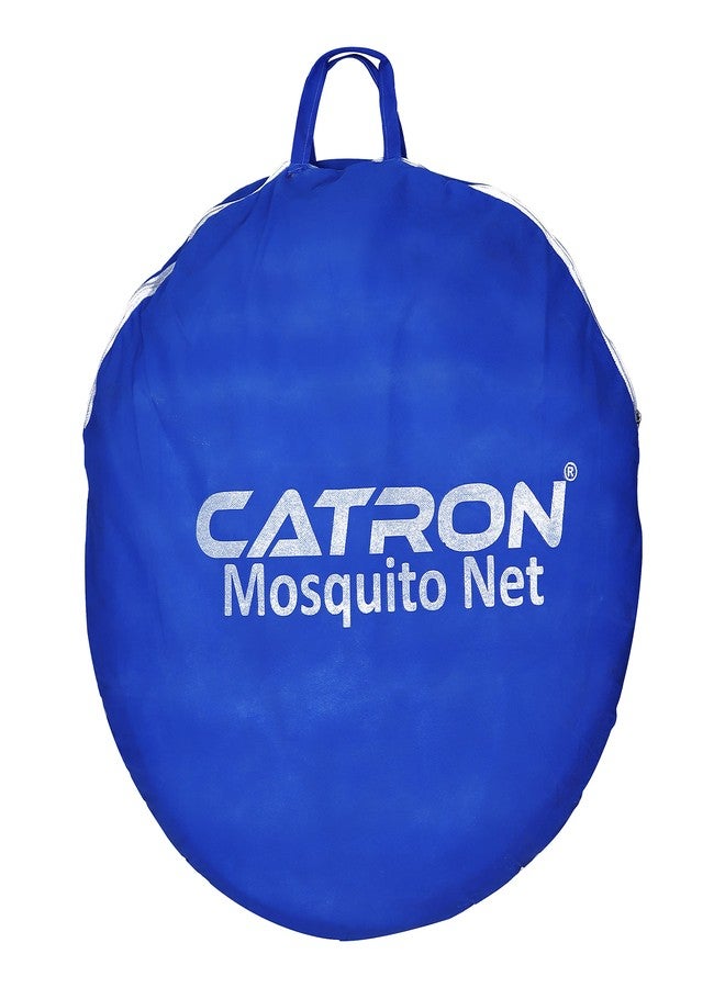 Catron Foldable Mosquito Net/Machhardani Polyester Adults Mosquito Net for Dubble Bed, Strong 30GSM Net, High Durability, Foldable, Tent Shape Mosquito Net (Blue) - Image 5