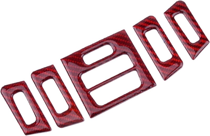 DEMULAX Red Carbon Fiber Air Conditioner Outlet Cover Trim - Image 1