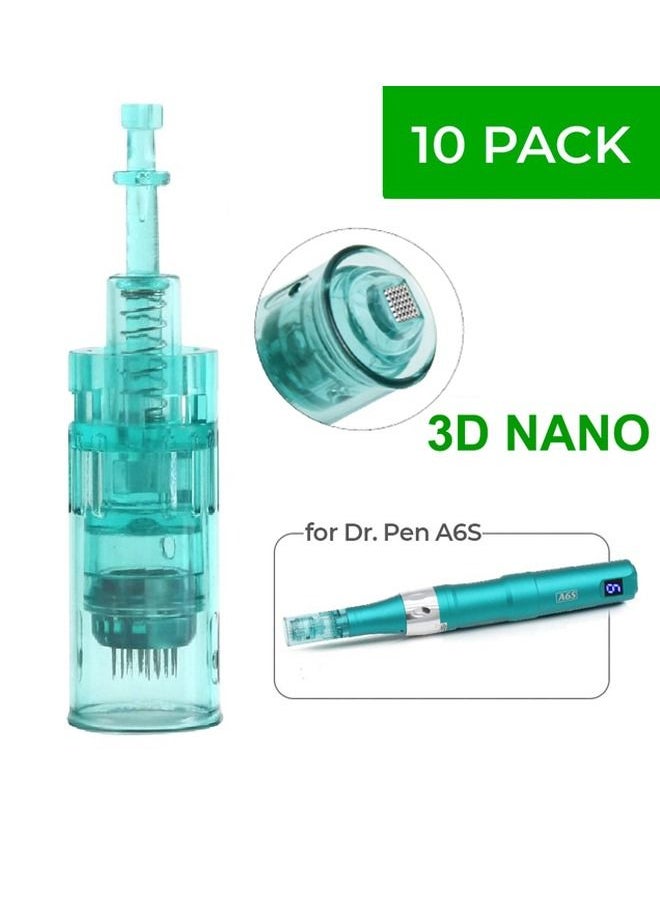 Dr pen Drpen A6S microneedling pen replacement cartridges 10pcs 3D pins derma auto pen bayonet slot cartridges  - Image 1
