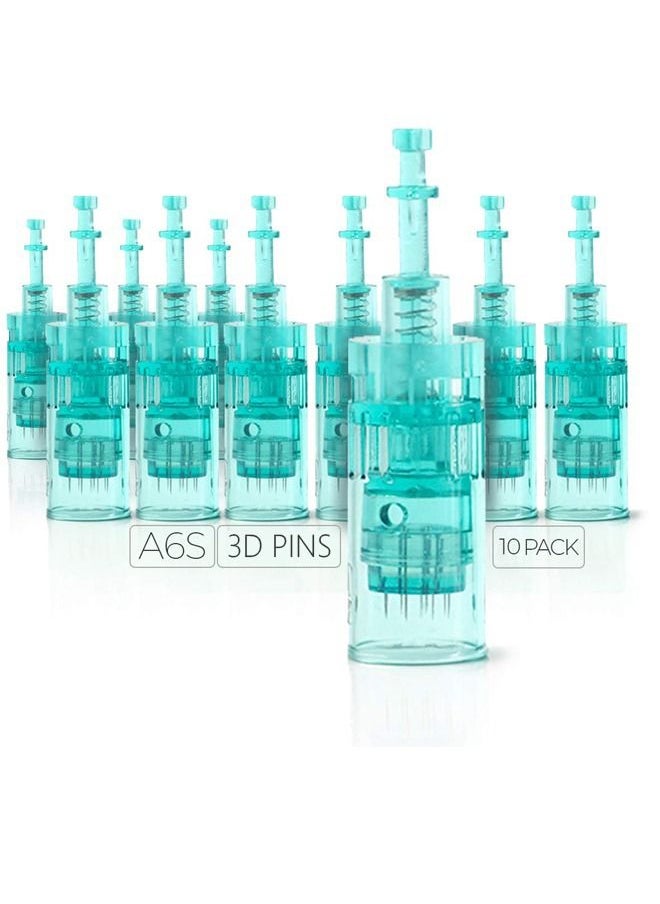 Dr pen Drpen A6S microneedling pen replacement cartridges 10pcs 3D pins derma auto pen bayonet slot cartridges  - Image 2