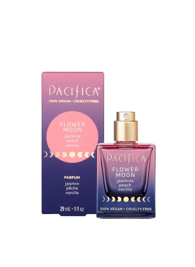 Pacifica Pacifica Beauty Flower Moon Spray Perfume, Fragrances, Passion, Euphoria, Jasmine, Peach, Vanilla, Musk, Spray Perfume, Clean Perfume, Parfum, Eau de Toilette, Vegan, 1 fl oz (1 Count)  - Image 1