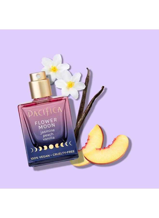Pacifica Pacifica Beauty Flower Moon Spray Perfume, Fragrances, Passion, Euphoria, Jasmine, Peach, Vanilla, Musk, Spray Perfume, Clean Perfume, Parfum, Eau de Toilette, Vegan, 1 fl oz (1 Count)  - Image 4