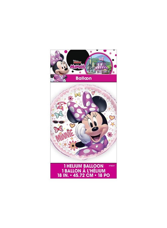 Unique Disney Minnie Mouse Round Foil Balloon - (18") 1 Piece - Perfect Decoration for Birthdays and Themed Parties - Image 2