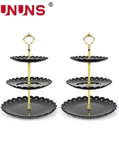 2 Pack 3-Tier Black