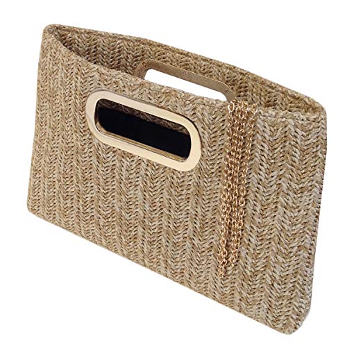 JNB Top Handle Straw Clutch (Natural) Large - Image 3