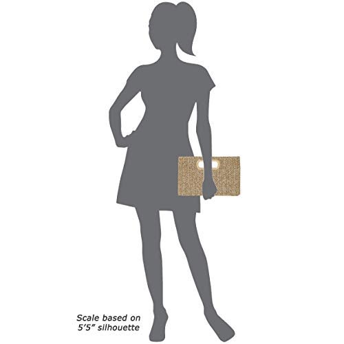 JNB Top Handle Straw Clutch (Natural) Large - Image 5