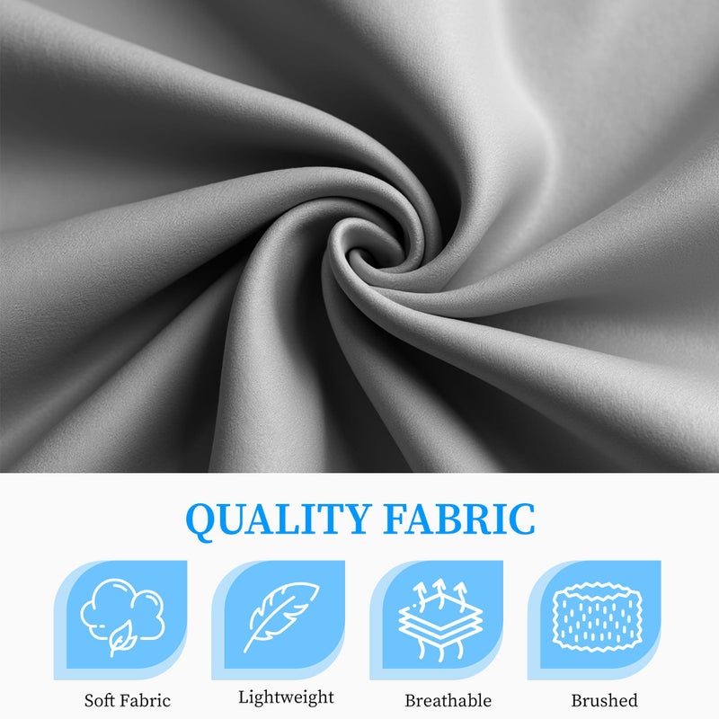Simple Deluxe Queen Size 4 Piece Bed Sheet Set Deep Pocket  Lightweight Super Soft Easy Care Microfiber - Comfy Breathable  Cooling Bedding Sheets  Shrinkage and Fade Resistant  Hotel Luxury  Grey - Image 5