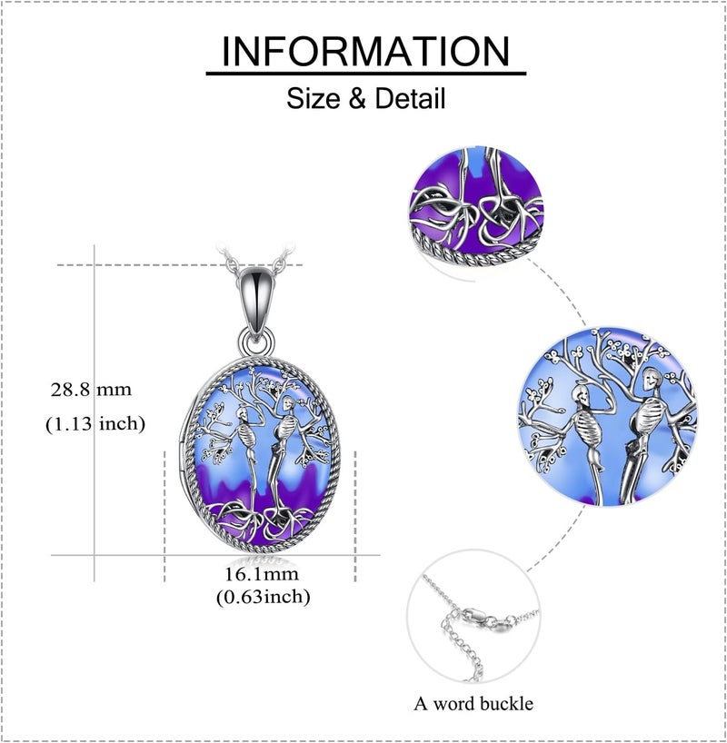 ONEFINITY Store Tree of Life Locket Necklace Sterling Silver Locket Necklace That Holds Pictures Tree of Life Locket Pendant for Women Wife Girlfriend - Image 5