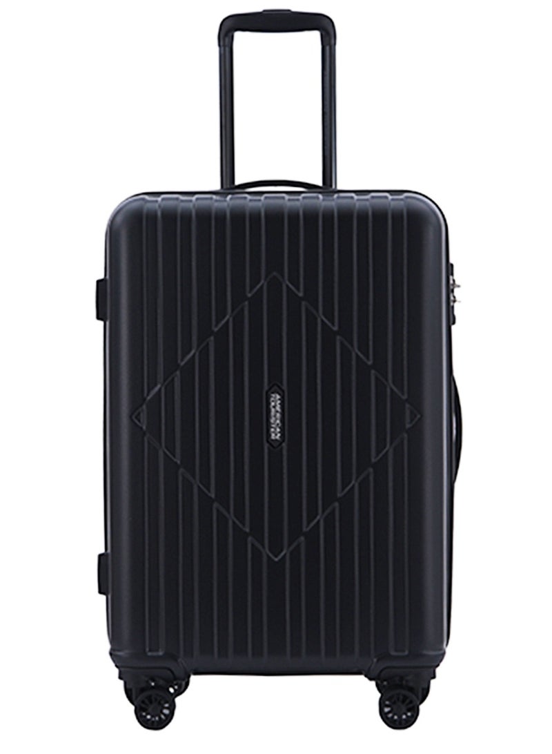 AMERICAN TOURISTER Skytrac DW V2 Suitcase, Check-In Size 68 cm / 25 inch, 4 Spinner Wheels, Hard Top, Polypropylene, Black|TSA Combination Lock|Scratch & Impact Resistant Material - 3 Years Global Warranty - Image 1