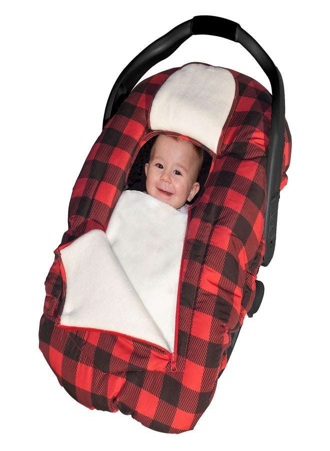 Jolly Jumper Arctic Sneak-A-Peek - Red/Black Plaid - Image 1