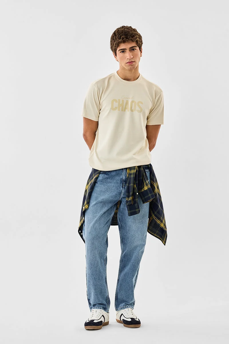 سنيتش تيشيرت كاجوال بقصة عادية مطاطي