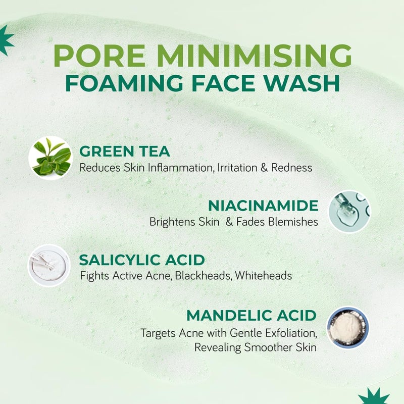 Moody Acnexpert Foaming Face Wash Cleanser for Oily Acne Prone Skin with 2 Salicylic Acid Green Tea Alcohol Sulphate Free Face Wash for Men Women Suitable for All Skin Type 80ml - Image 3