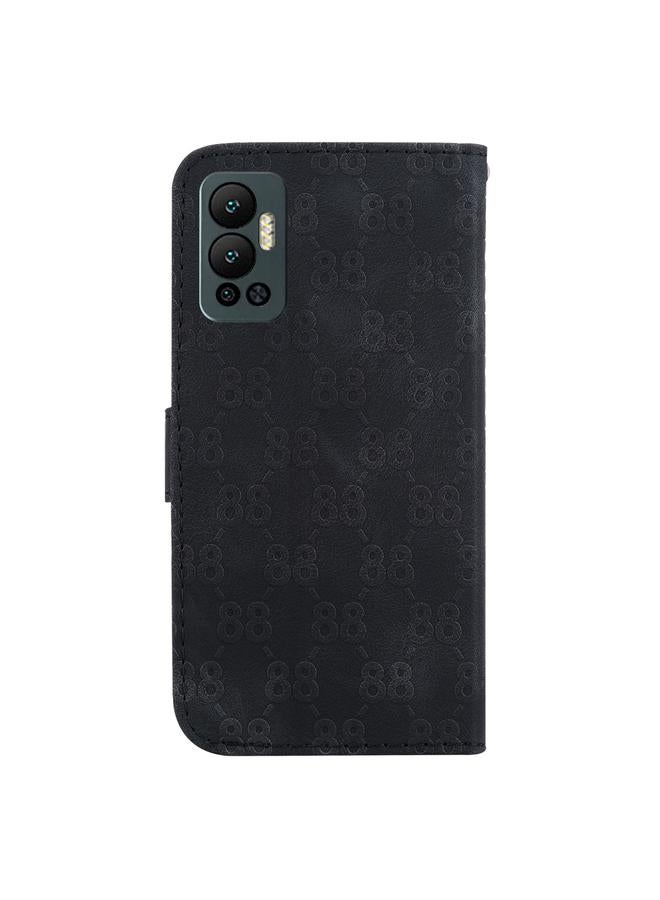 S-TOP Case For Infinix Hot 12 Double 8-shaped Embossed Leather Phone Case - Image 3
