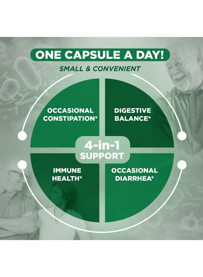 فيتل بلانت Vital Planet - Vital Flora Adults Over 55 Daily Probiotic 60 Billion CFU، سلالات متنوعة، بريبايوتيك عضوي، دعم المناعة، تخفيف الغازات، صحة الجهاز الهضمي البروبيوتيك للنساء والرجال 60 كبسولة - Image 3