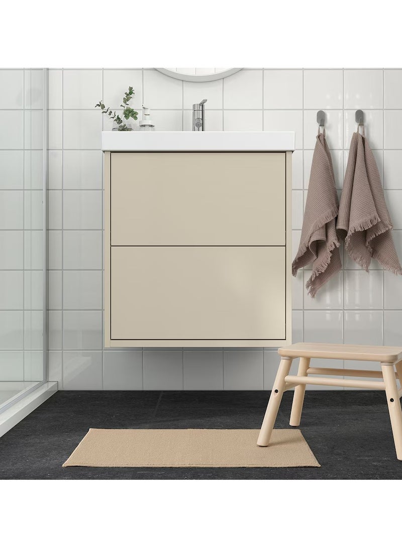 Selecto Hub Bath Mat Quick-Drying, 100% Polyester and Latex Backing Beige, 40 x 60 cm - Image 2