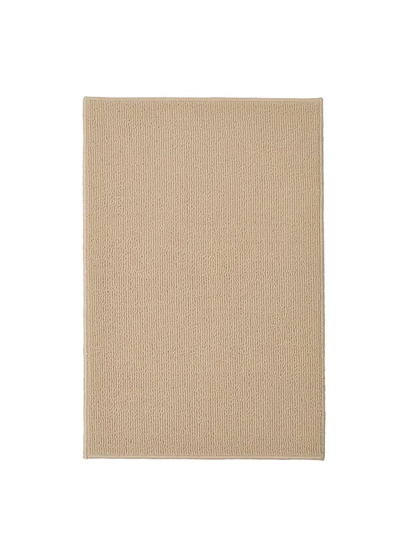 Selecto Hub Bath Mat Quick-Drying, 100% Polyester and Latex Backing Beige, 40 x 60 cm - Image 1