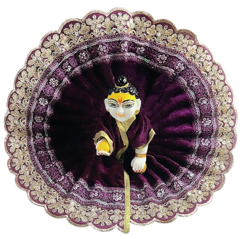 Partish Laddu Gopal Dress l Ladoo Gopal Dress l Kanha Ji Dress (Set of 6 Poshak) Size 0 1 2 3 4 5 6 (Winter Velvet, Size 4) - Image 2