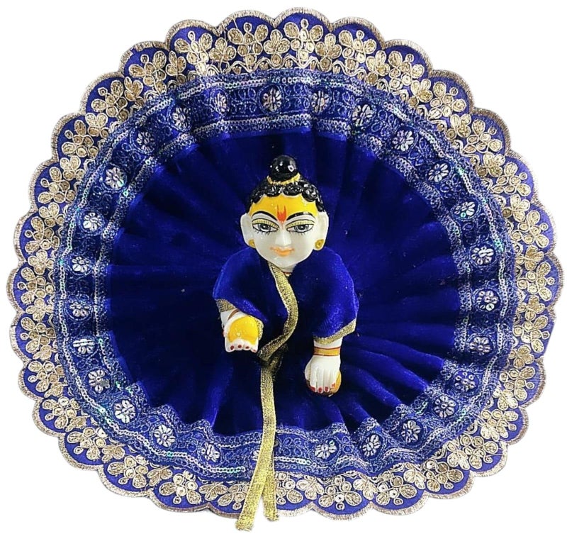 Partish Laddu Gopal Dress l Ladoo Gopal Dress l Kanha Ji Dress (Set of 6 Poshak) Size 0 1 2 3 4 5 6 (Winter Velvet, Size 4) - Image 3