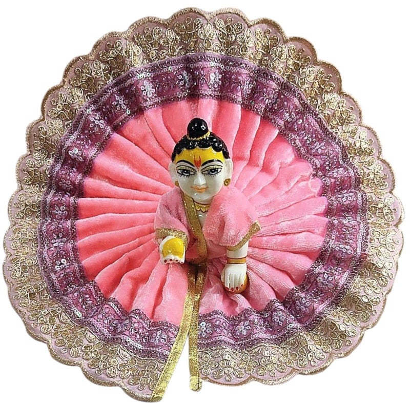 Partish Laddu Gopal Dress l Ladoo Gopal Dress l Kanha Ji Dress (Set of 6 Poshak) Size 0 1 2 3 4 5 6 (Winter Velvet, Size 4) - Image 4