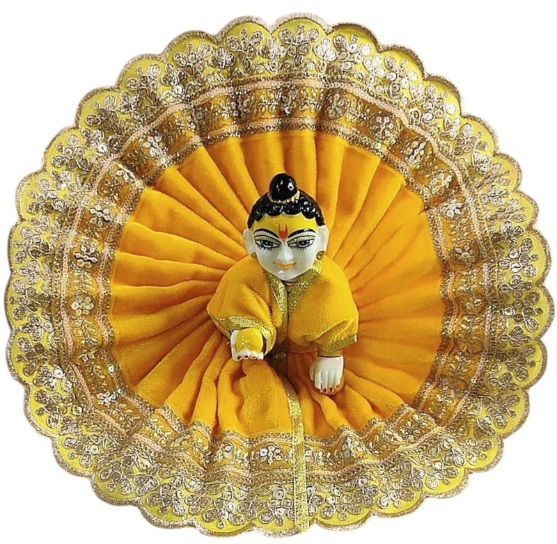 Partish Laddu Gopal Dress l Ladoo Gopal Dress l Kanha Ji Dress (Set of 6 Poshak) Size 0 1 2 3 4 5 6 (Winter Velvet, Size 4) - Image 5