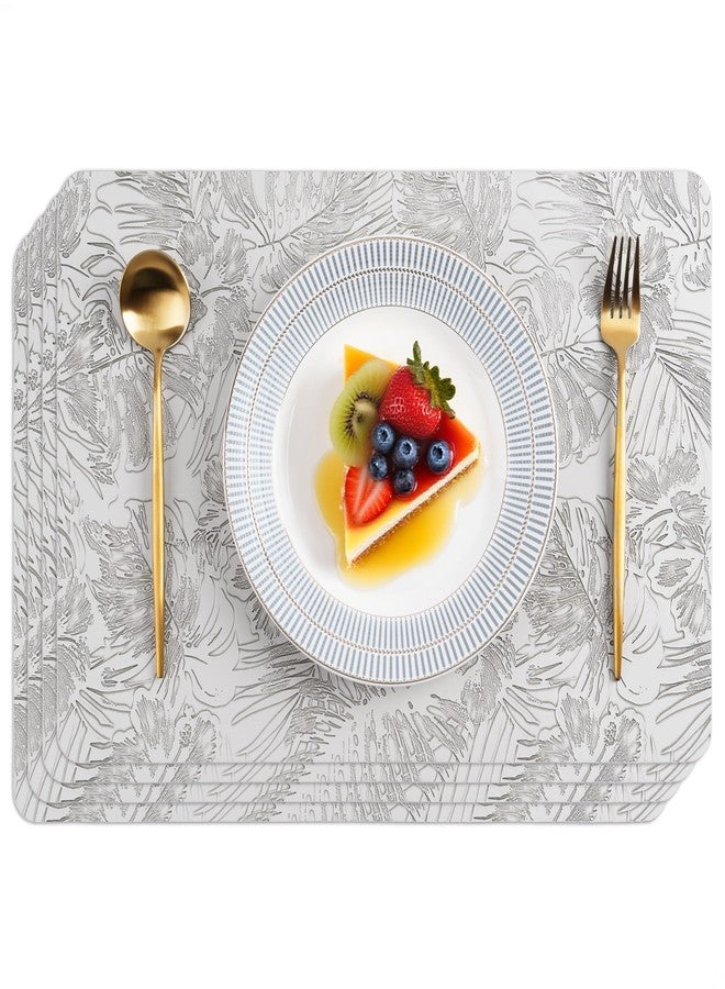 بوليت مفارش طعام من الفينيل المنقوش القابل للغسل من POLYTE، مناسبة للاستخدام الداخلي والخارجي، طقم من 4 قطع - Image 1