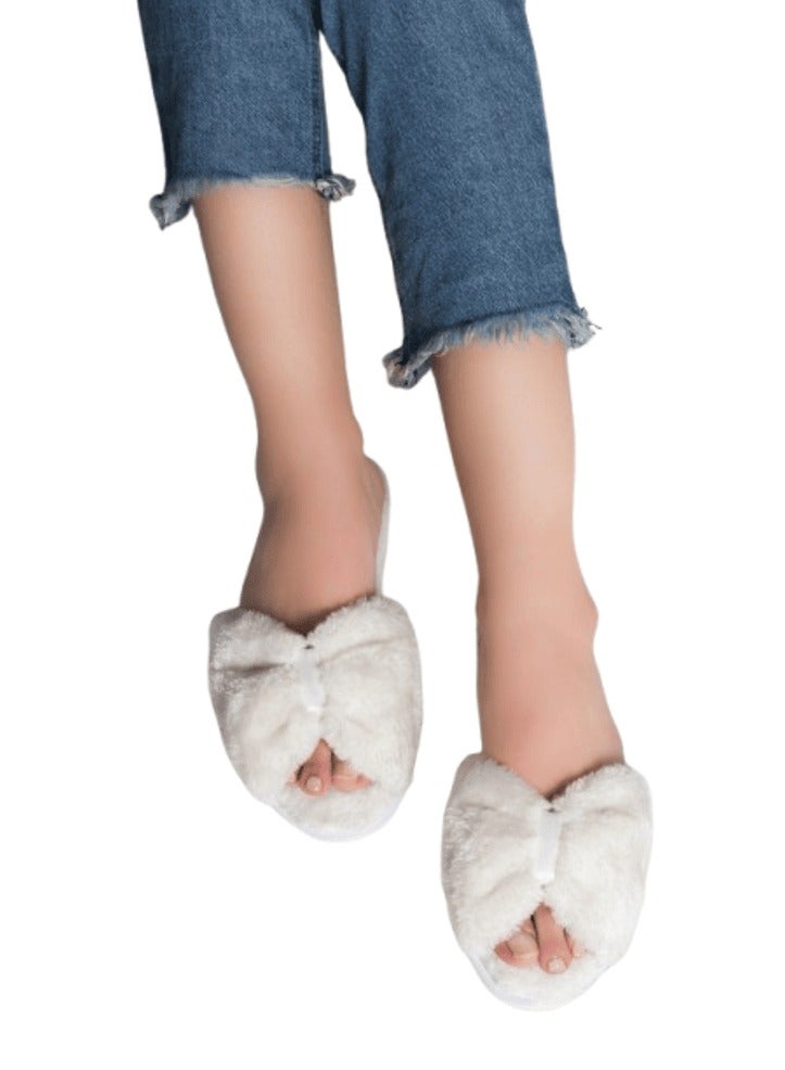 white fur slippers for women 38/39