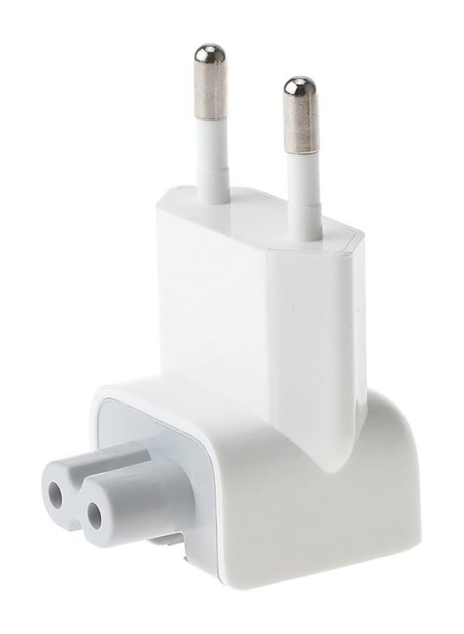 ماك (قابس حائط محول السفر بالاتحاد الأوروبي) ومتوافق مع الشواحن ومحولات الطاقة - حل طاقة موثوق به لأوروبا - (خفيف الوزن وصغير الحجم) أبيض