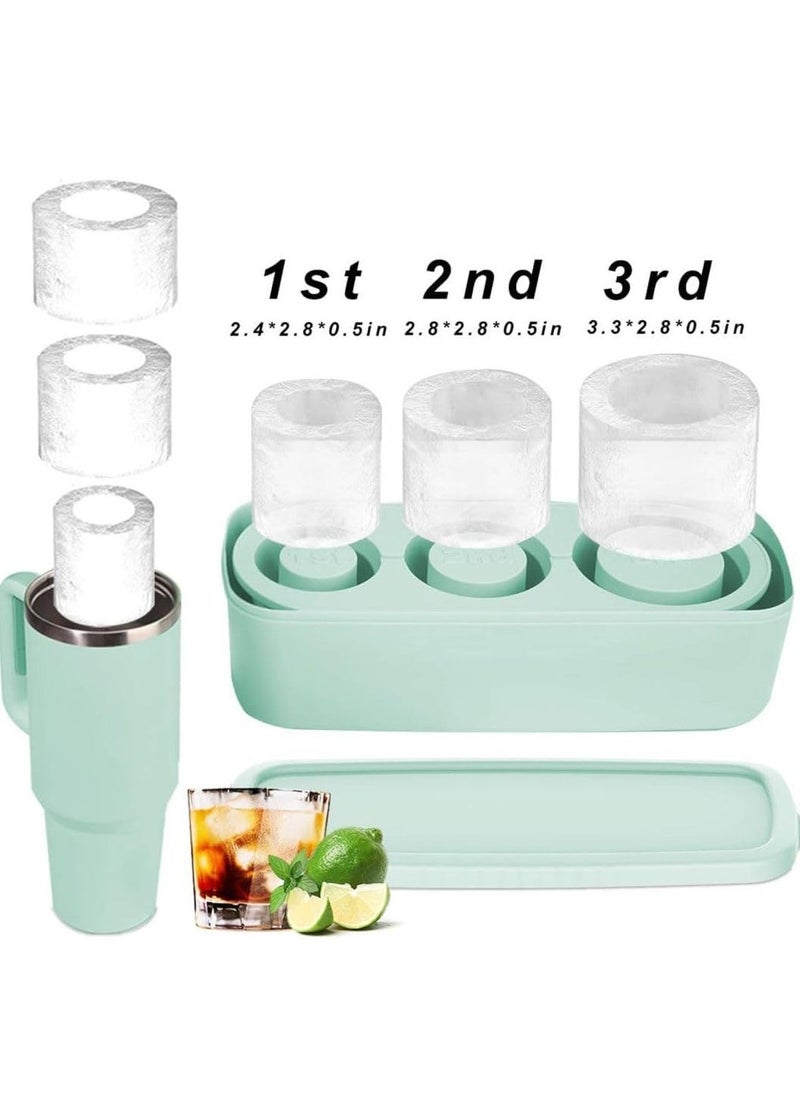 ice cube tray, suitable for 30,40oz Stanley water glass ice making mold, reusable cylindrical silicone ice cube mold, can be used for ice drinks, juice, whiskey, cocktails - Image 4