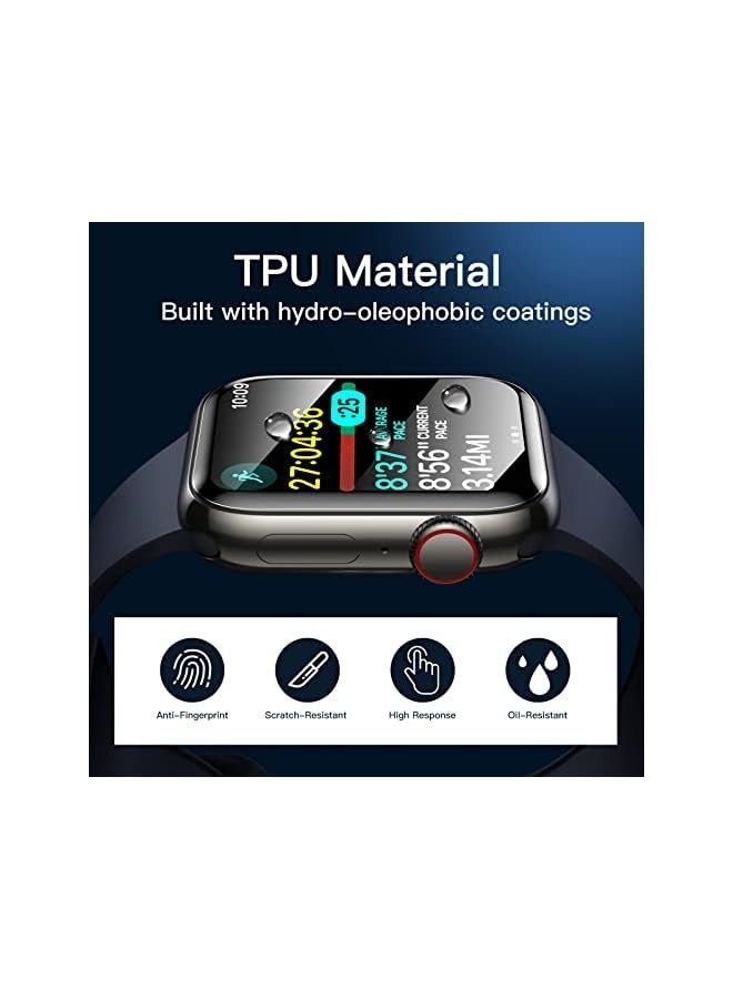 JETech Screen Protector for Watch Series 9/8/7 45mm, Flexible TPU Film, Anti-Scratch HD Clear, 3-Pack - Image 4