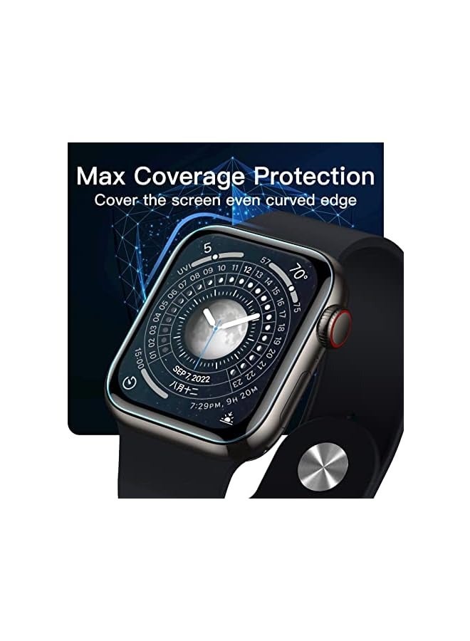 JETech Screen Protector for Watch Series 9/8/7 45mm, Flexible TPU Film, Anti-Scratch HD Clear, 3-Pack - Image 5