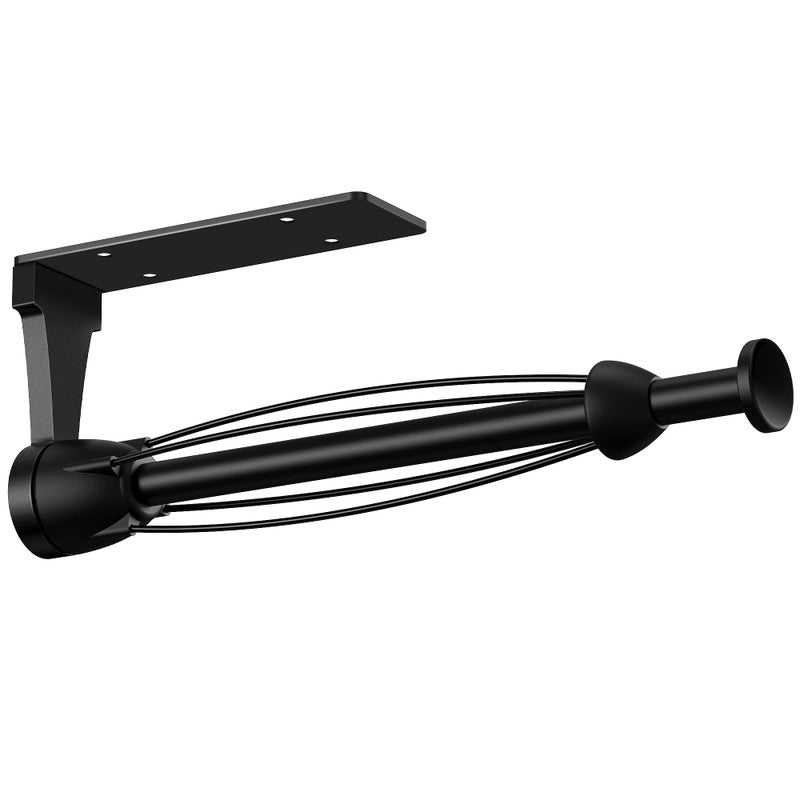 VEHHE Kitchen Roll Holder Under Cabinet Onehanded Tearing Paper Towel Holder with Damping System Stainless Steel Kitchen Towel Holders for Kitchen Bathroom Black